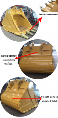 Construction Machinery Digging bucket heavy duty Excavator rock Bucket For Sale