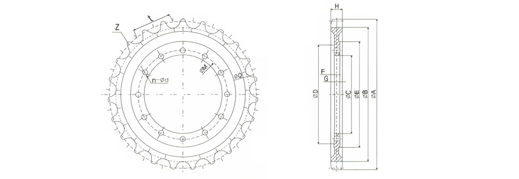 HITACHI OEM Sprocket EX200 Excacator Spare Parts EX100 EX300