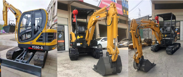 YuChai 600Kg Mini Pelle Machine YC22-9 Mini Excavator For Green Houses