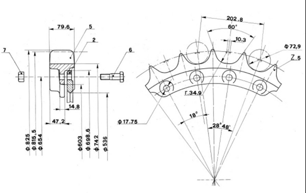 Sell construction segment D6C D6D 6P9102 5S0050 7P2706 sproket