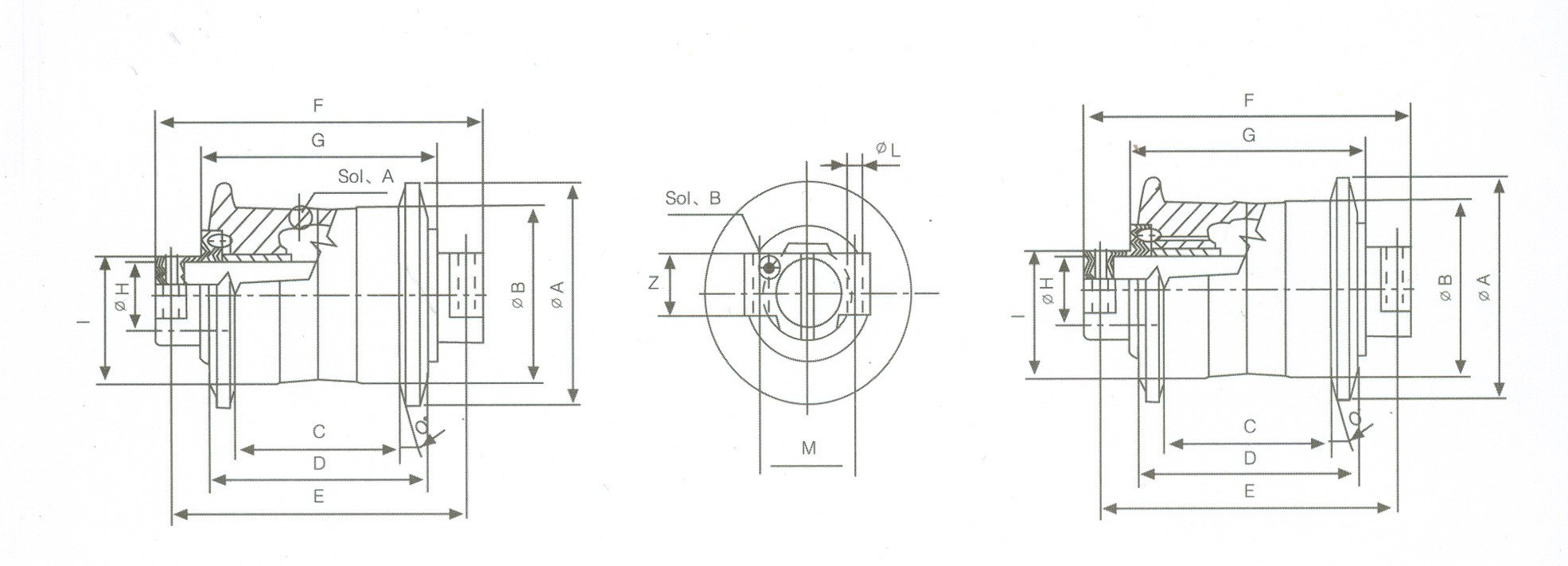 aftermarketing dressta spare parts track roller