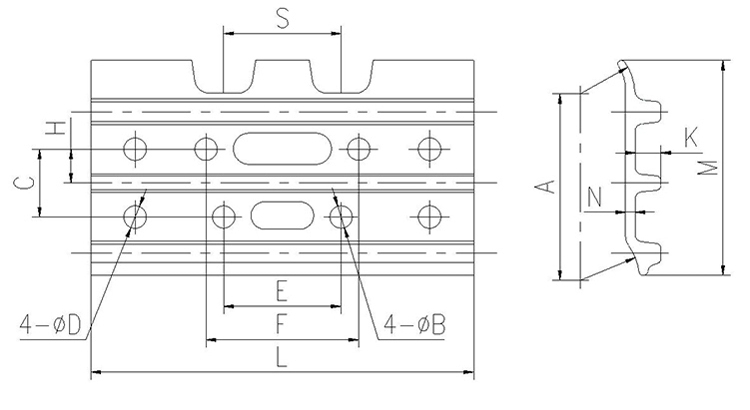 Bulldozer track shoe or track plates for D20, D60, D155, D355, D6H,D7G, D8N etc.