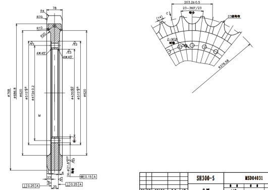 Sell excavator dozer 325 sprocket oem no.6Y4898 sf df berco no.CR5604