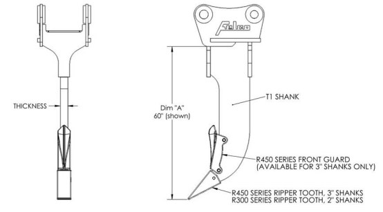 bulldozer D10R D10T ripper shank with adapter&amp;tooth Part No. 1182140